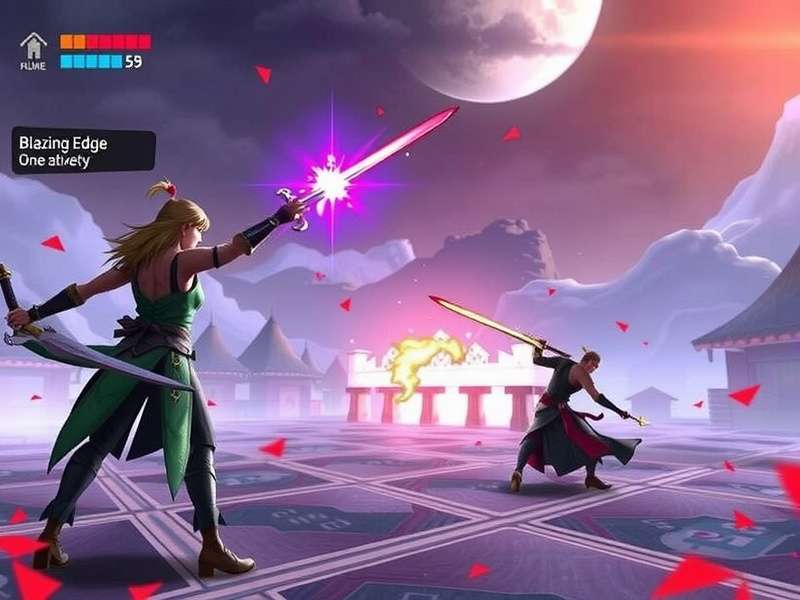 Blazing Edge Ruler Combat Scene